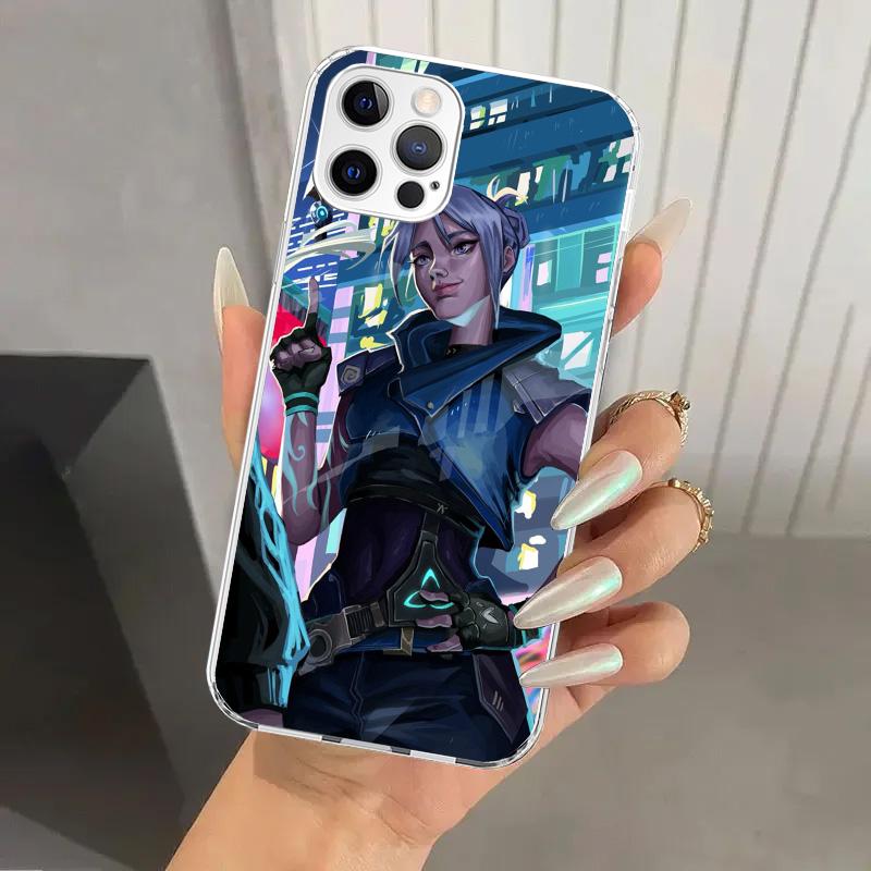 Valorant Jett Handyhülle für iPhone 17 Air 16 15 Plus 14 13 Mini 12 11 Pro Max 16E 7 8 SE 2020 Weiche Funda Druckschale 16 15 14 1