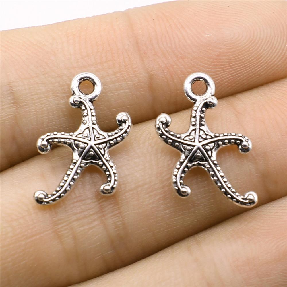 20pcs Conch Shell Starfish Connector Charms Pendants For Jewelry Making DIY Handmade Craft