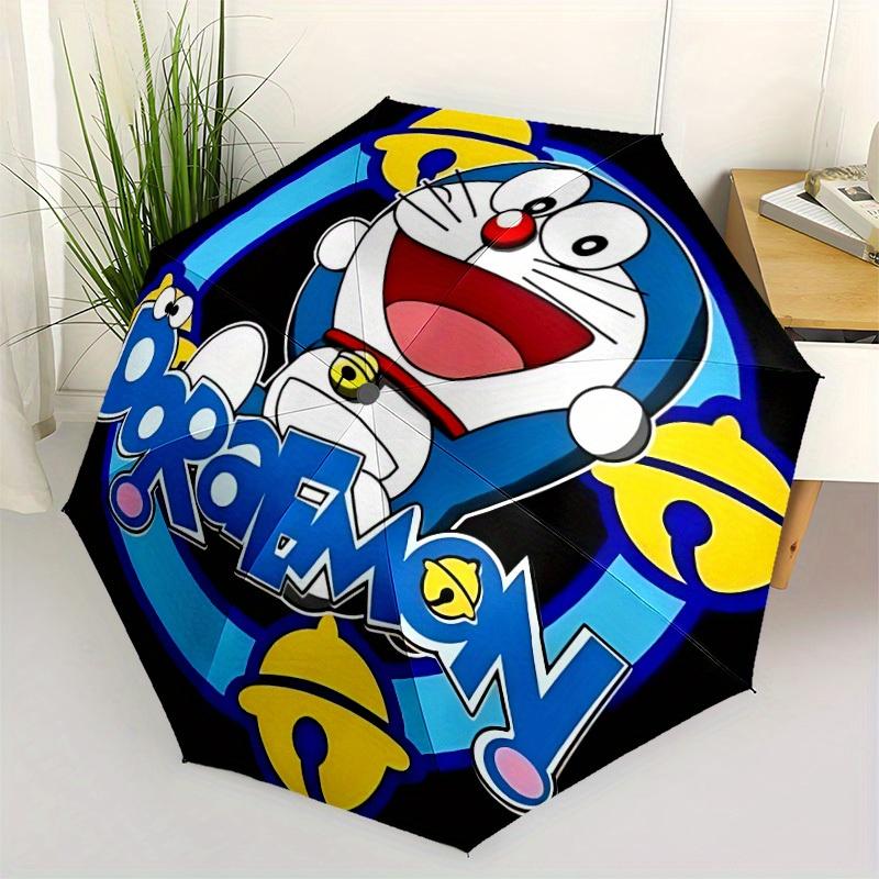 1pc Doraemon Automatic Opening/closing Umbrella, Foldable Sunshade, Perfect Gift for Friends, Durable Plastic Handle yy250808081