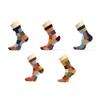 5 Paar/Los gekämmte Baumwolle Herrensocken Herbst und Winter Kompressionssocken Mode Bunt Quadratisch Fröhliche Socken Herren Größe 39-45
