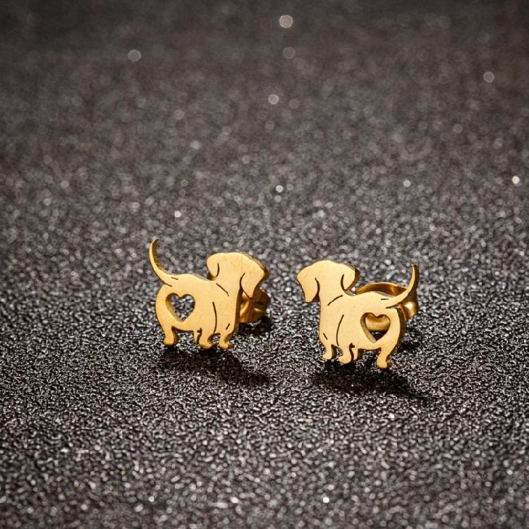 Fashion Ear Jewelry Pet Dog Ear Stud Dachshund Ear Pins Alloy Material for Daily