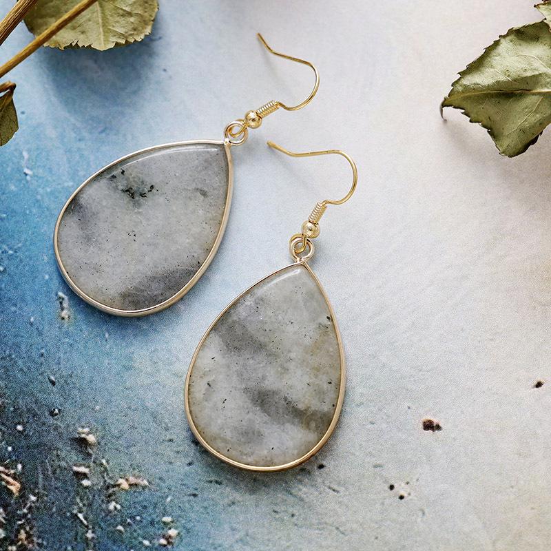 Bohemian Simple Water Drop Crystal Pendant Earrings Earrings Fashion Jewelry