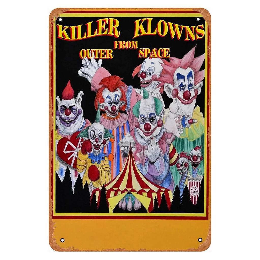 Halloween Metallschilder Killer Wanddekoration Plakette Vintage Kunst Poster Eisenmalerei für Man Cave Zuhause Café Garten Club Bar