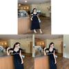Female Summer Dress With Polka Dot Pattern And Splicing Design For Elegant Occasions