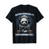 Good Morning Thats A Very Thin Ice Funny Panda Coffee T Shirt Vintage Fashion Casual Unisex Stylish Slightly