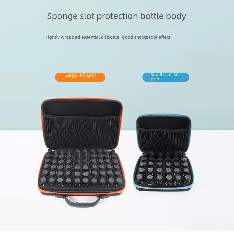 Portable EVA Essential Oil Bag - 30/60 Grid, 10ml Capacity, Shockproof, Hand-Held Storage Bag