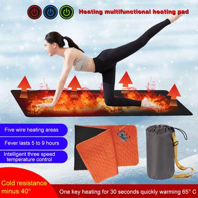 Outdoor Electric Camping Heated Pad Electric Blankets USB Heating Sleeping Mat Insulation Heated Warm Cushion Thermal Mat