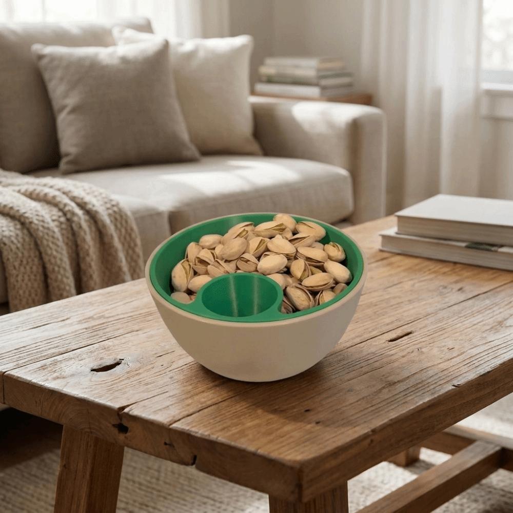 3D Printed Double Nut Bowl Round Berry Strainer Basket Practical Snack Serving Bowl Easy To Clean