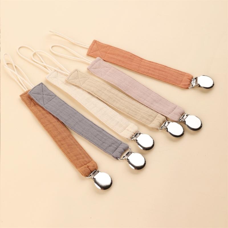 6Pcs Baby Pacifier Strap Baby Soother Chain Newborns Dummy Chain Clip Baby Product Cotton Teether Pacifier Strap Holder