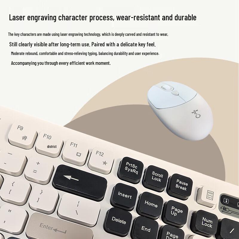 UNISOUND KM500W Silent Wireless Keyboard and Mouse Combo