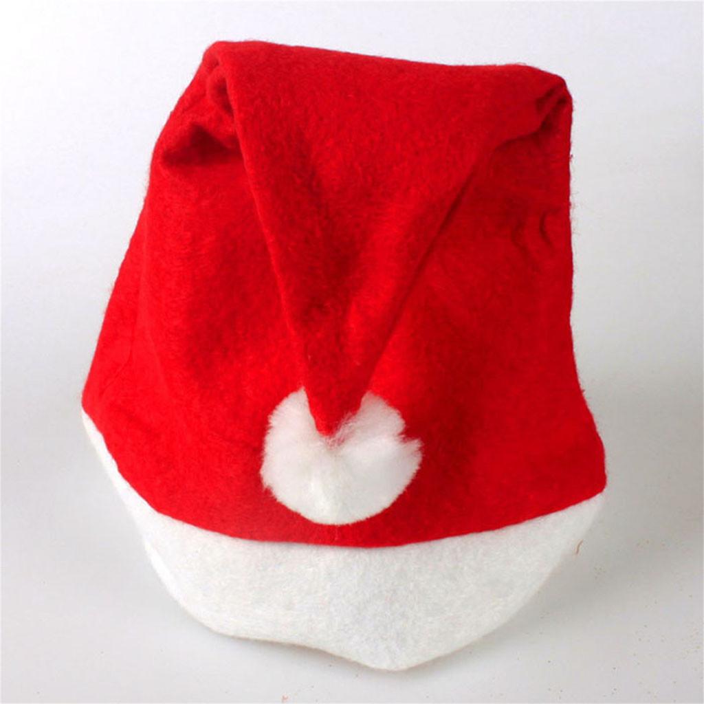 (Projector)5PC Adult Unisex Adult Xmas Red Cap Santa Novelty Hat For Christmas Party Hat