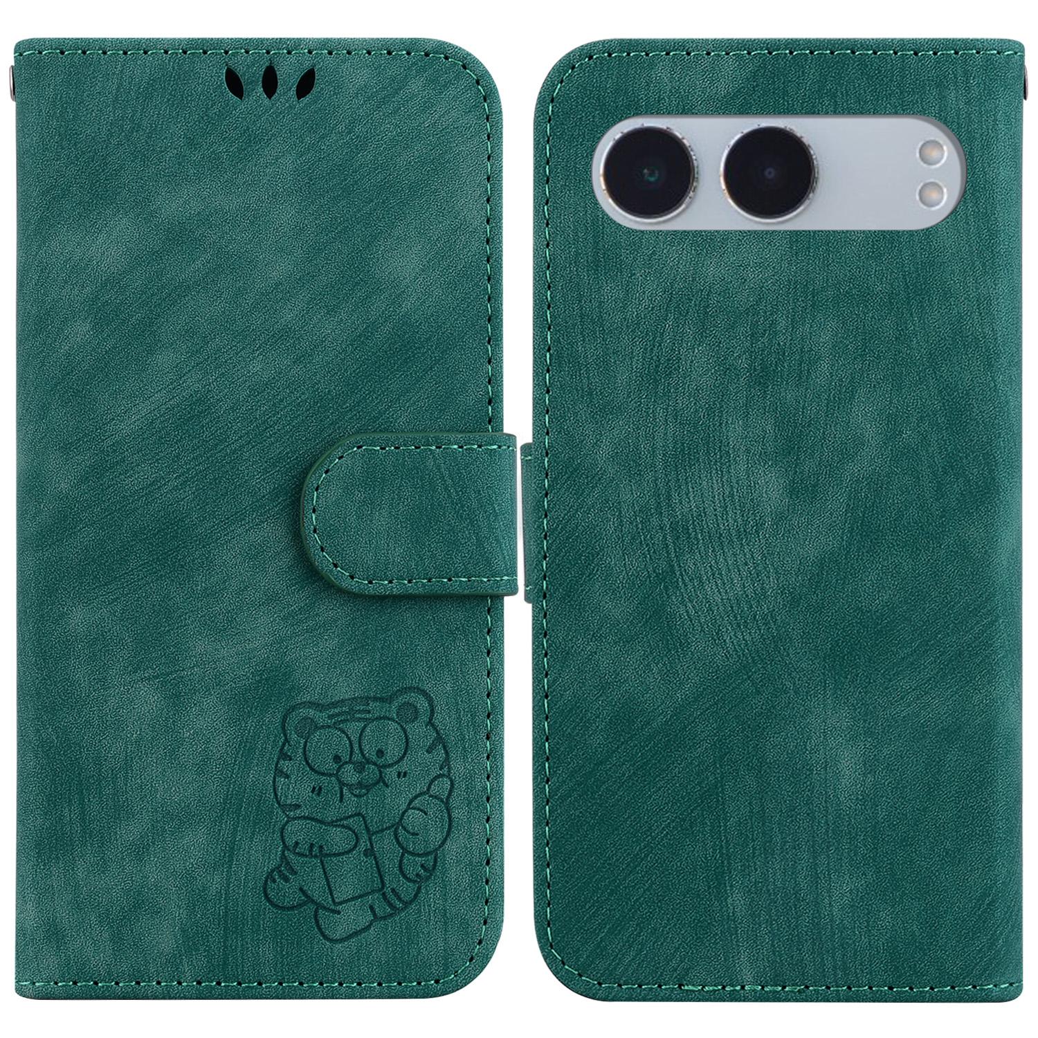 

For OnePlus Nord 4 Wallet Case Tiger Imprint Leather Shockproof Phone Cover C