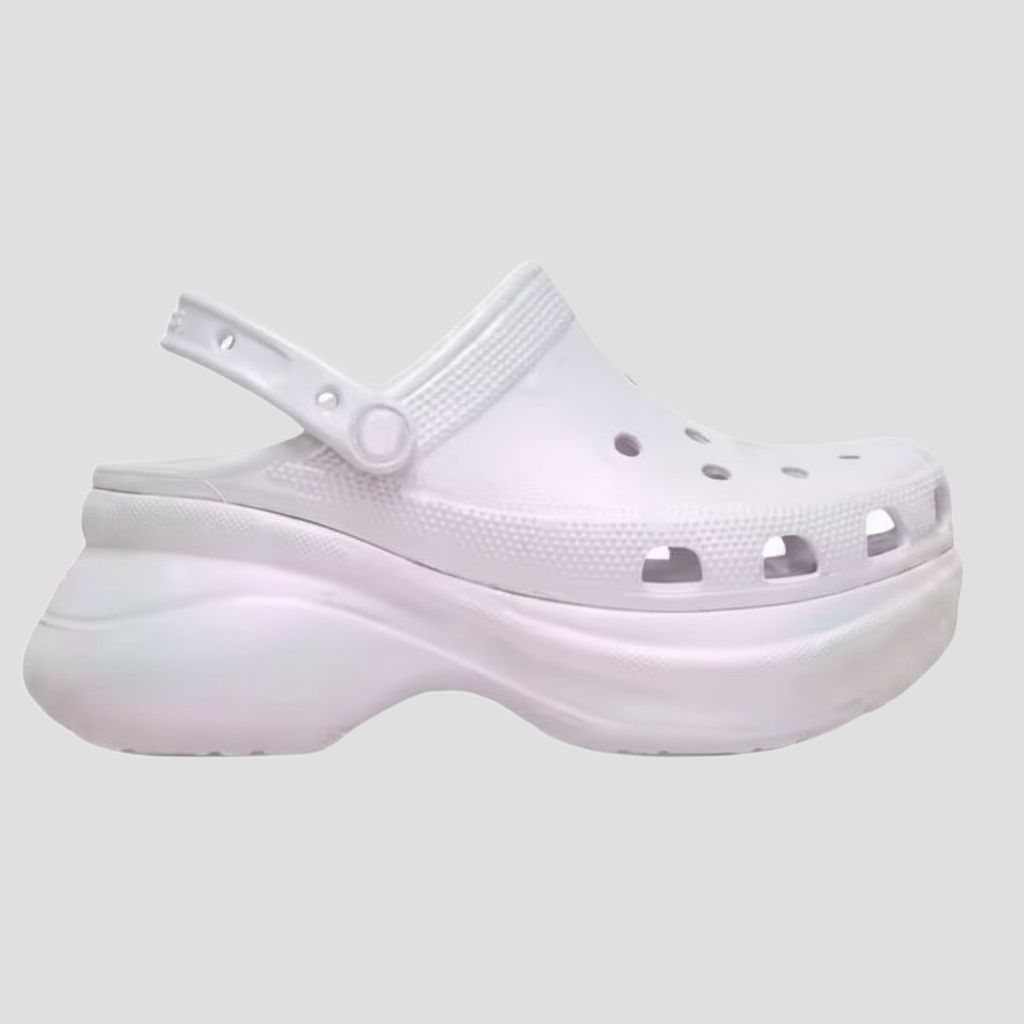 Crocs Comfortable Simple Hole Shoes Little Whale Women Shoes White Purple 213220-5DK