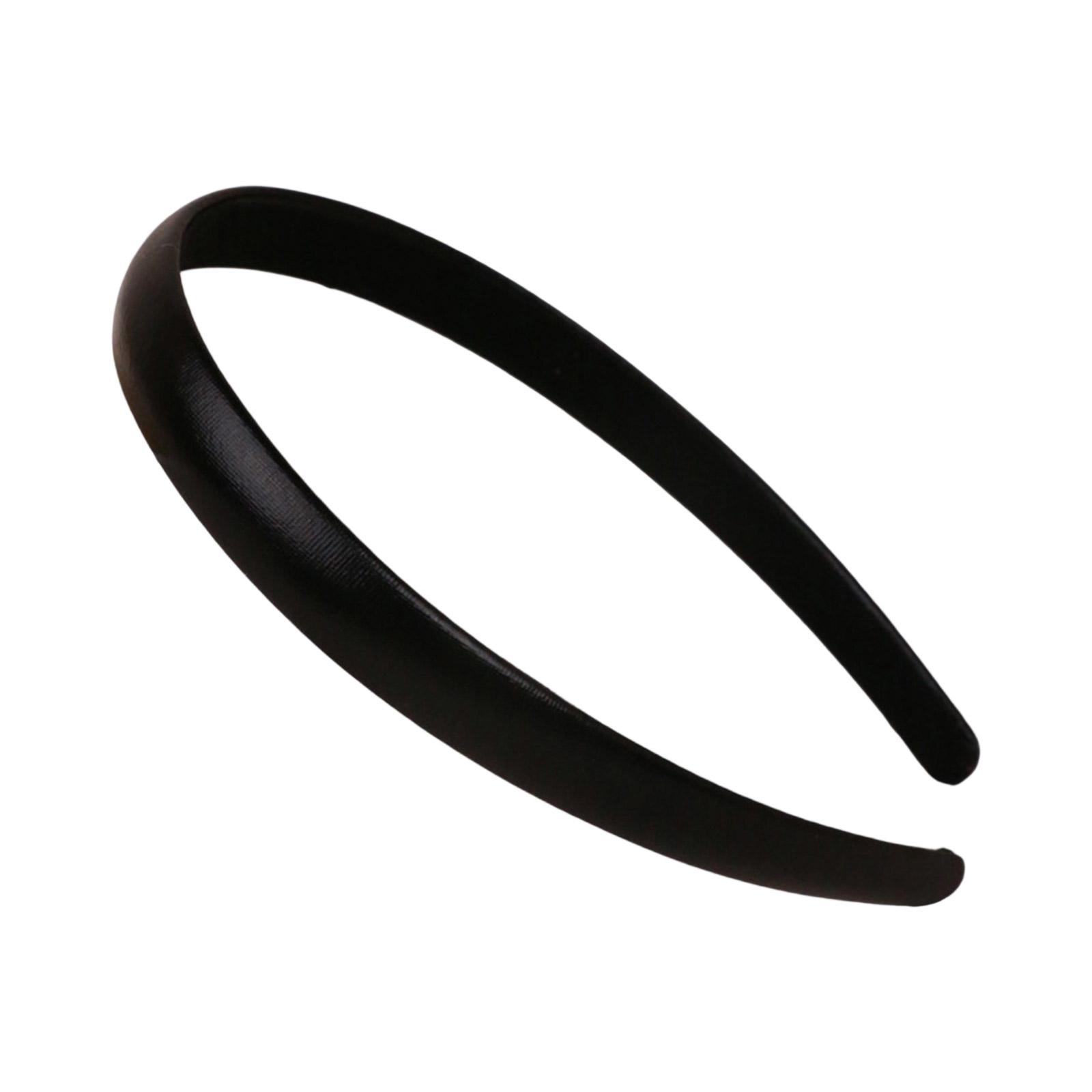 

Роскошная атласная повязка на голову для женщин Элегантный аксессуар для волос Регулируемая повязка для волос Йога Умывание лица Вечеринка Свадьба Обруч для волос чёрный