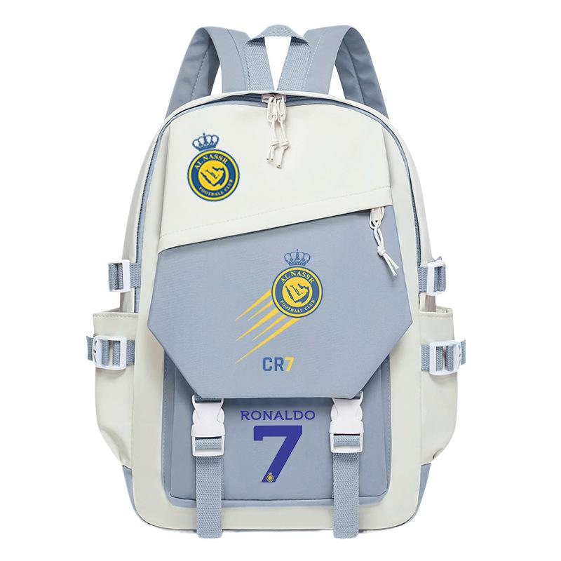 Football Player C Luo Peripheral Printing Trend Schoolbag Junior High School High School Students Large Capacity Spine Backpack