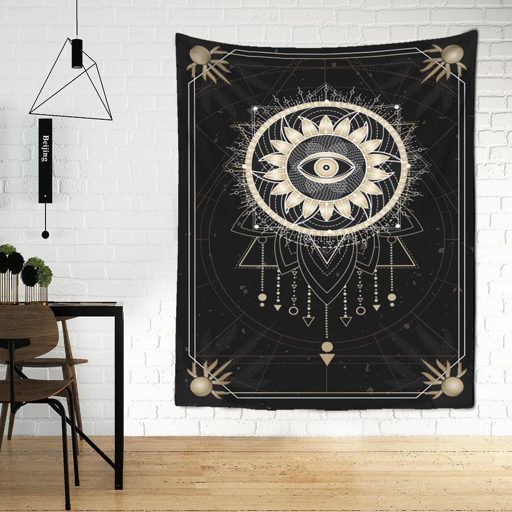 Tarot Card Tapestry Wall Hanging Tapiz Hippie Witchcraft Mystery Constellation Art Dormitory Home Decor