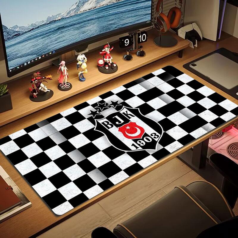 Besiktas Gymnastics Club Large Size Mouse Pad Large Gaming Table Cushion Non-slip Laptop Tablet Big Mousepad XXL Mat Mini PC Playmat With Lock Edge