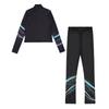 Girls Figure Skating Costume Long Sleeve Printed Sweatshirt Jacket Leggings Gymnastics Dance Practice