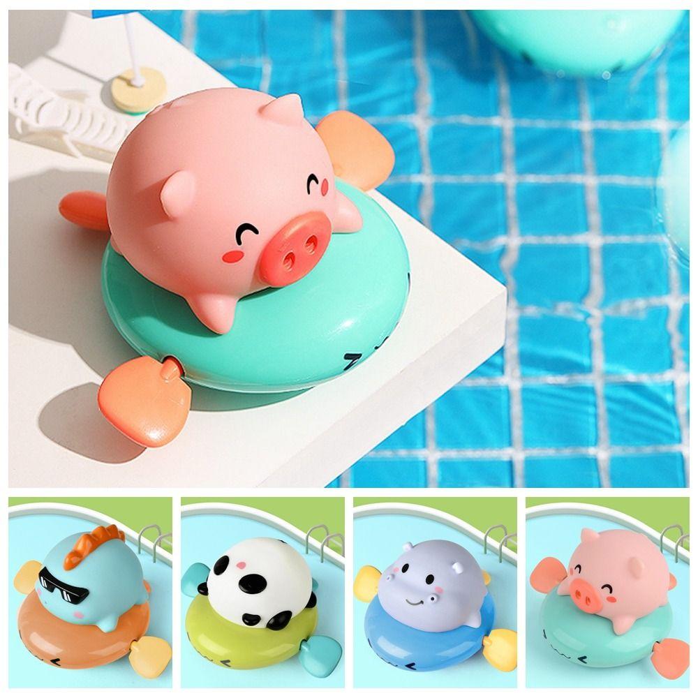 

Cartoon Anime Baby Bath Toys Plastics Floating Wind Up Toy Baby Bath Swimming