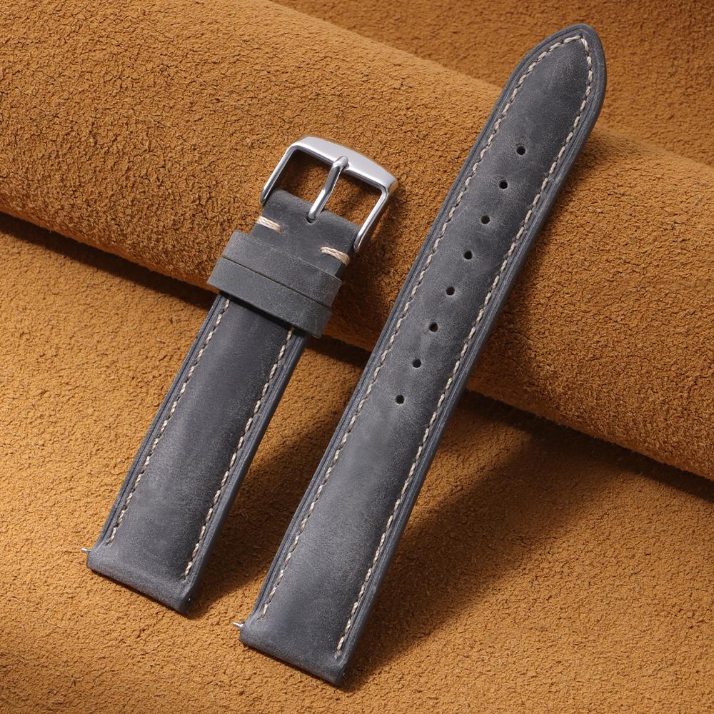 Geniune Calfskin Leather Watchband 18mm 20mm 22mm 24mm Watch Strap for Samsung Watch Strap for Huawei Watch Gt2/Gt3 Sport Band