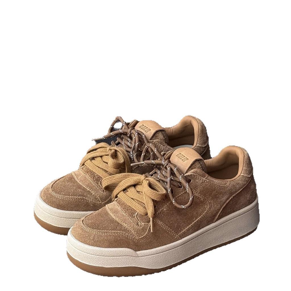 Leather retro German training shoes women's 2025 new lightweight soft-soled casual board shoes popular student casual shoes trend
