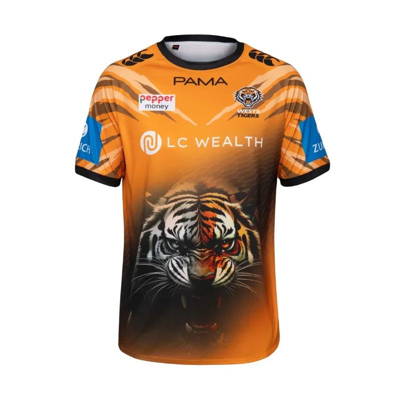 

2026 NEW Wests Tigers Away Rugby Jersey Men s T-shirt Y2K Oversized Casual XXS