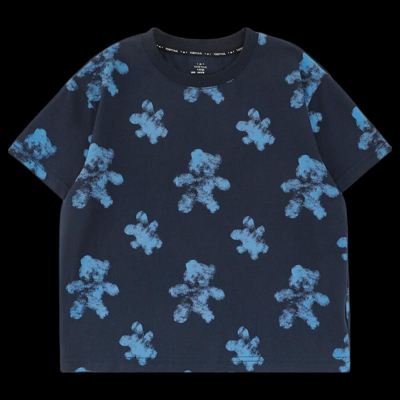 Boy's Cartoon Bear Print T-Shirt
