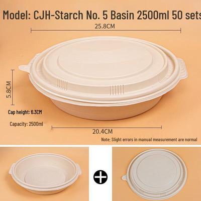 Disposable Round Food Containers with Lids