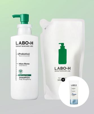 Hair Loss Relief Shampoo Scalp Strengthening (Main Product + Refill) 400ml 2-Pack Special + Free Gift
