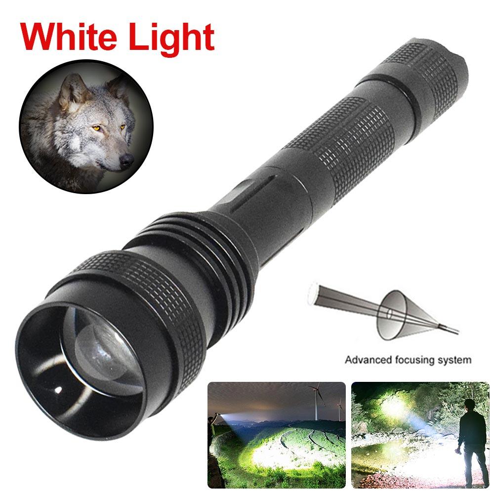 LED Tactical Hunting Flashlight White/Red/Green/850/940nm Infrared night USB Rechargeable Led Torch Lamp Night Scout Lights Set