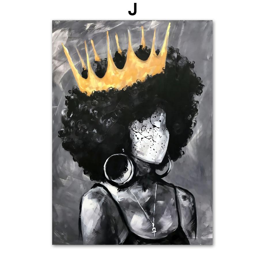 Afrika Engel Königin Schwarz Mädchen Junge Nordic Poster Und Drucke Wand Kunst Leinwand Malerei Wand Bilder Für Wohnzimmer Club decor