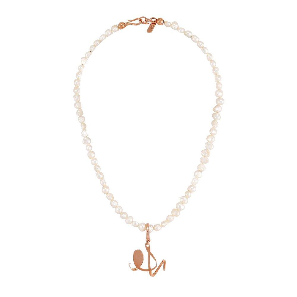 [Hazina] 6Mm Tous Les Pearl Neckalce - Avec Pendant