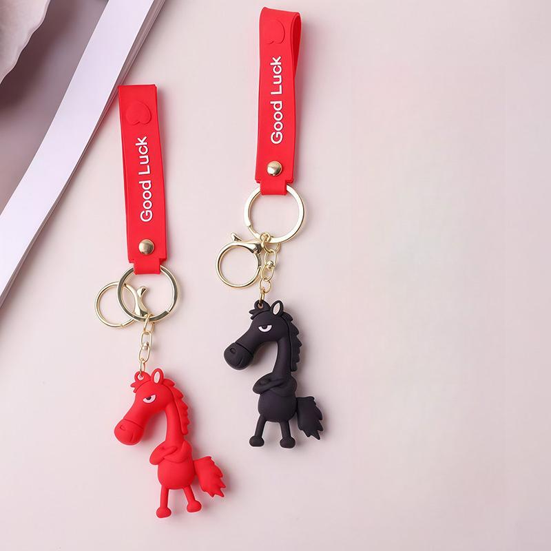 Klíčenky s koňmi 2026 Dárky k čínskému Novému roku Jarní festival Party drobnosti Klíčenky s koňskými maskoty na tašky Novoroční dekorace