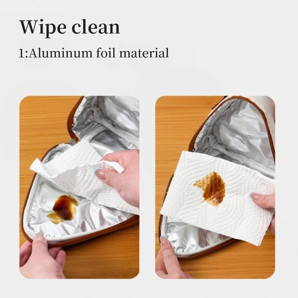 Triangle Bento Bag Portable Insulated Breakfast Bag Oil Proof Waterproof Lunch Box Bag Reusable Cooler Bag for Home School