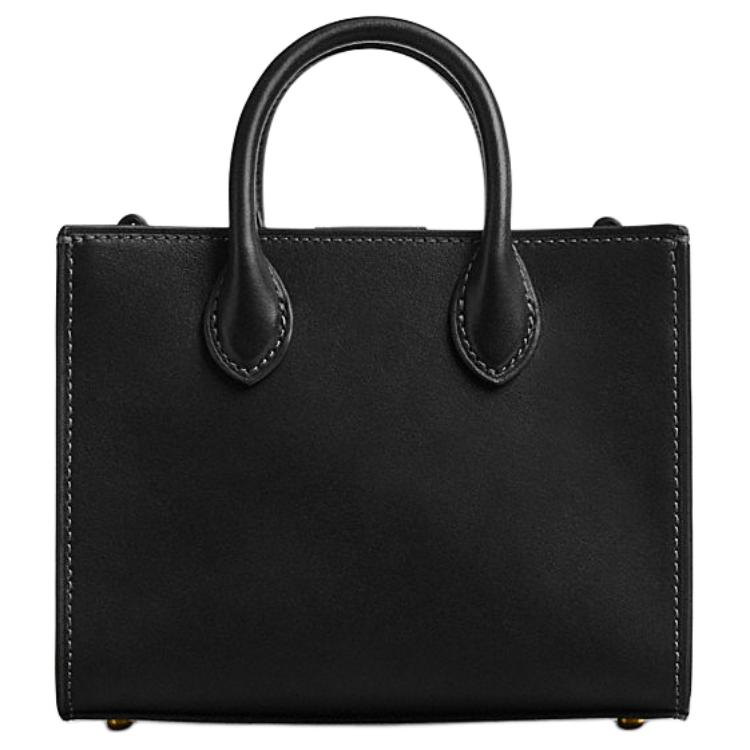 Coach Ace 17 Carriage Pattern Print Exquisite Calfskin Tote Shopping Bag Shoulder Crossbody Handbag Small Women Tote Black CT889-B4BK