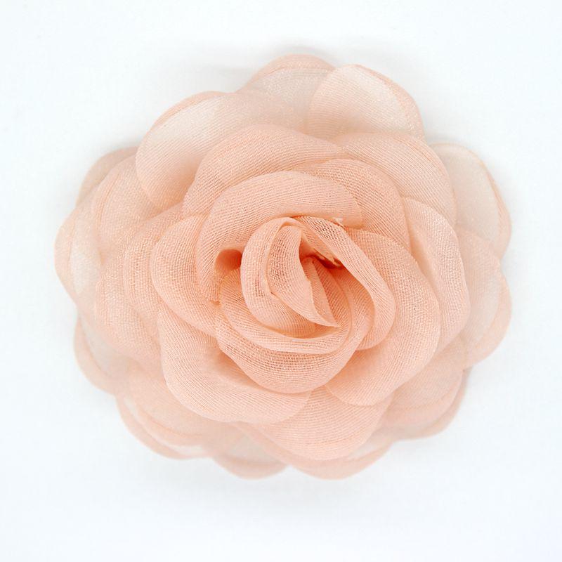 Elegant High-End Silk Camellia Brooch for Ladies