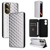Cubic Grid Texture Flip Leather Phone Case