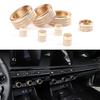 Golden Car Dashboard Console Knob Red Trim Cover 8pcs For Honda Civic
