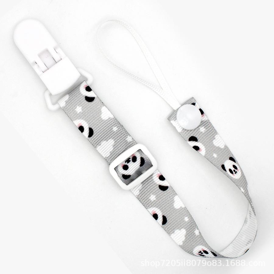 Cute Cartoon Baby Pacifier Clips Chain Ribbon Dummy Soother Holder Chains Adjustable Buckle Strap for Pacifier Baby Feeding Gift