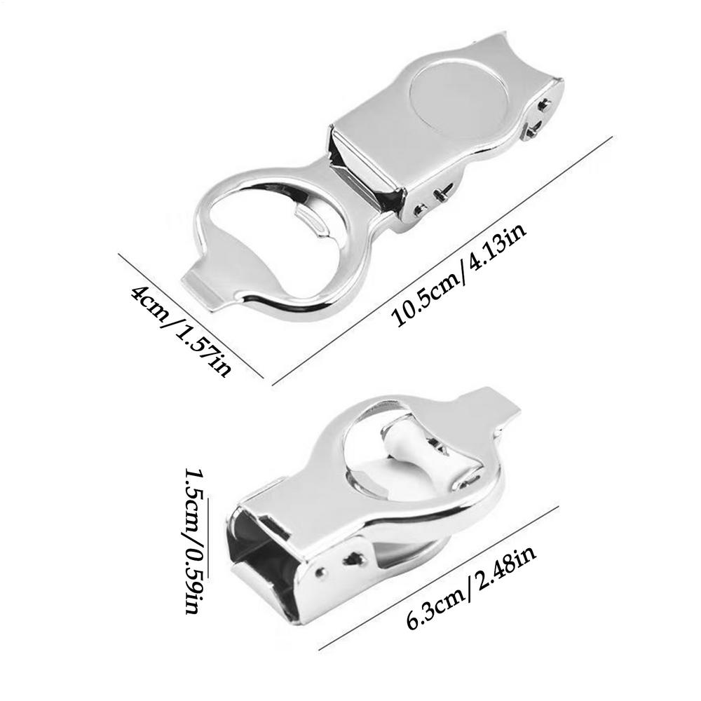 

Beer Bottle Opener 2 Pieces Multifunctional Bottle Opening Tool Pop Top Can Opener Tool for Bartenders Travelers Seniors Home срібний