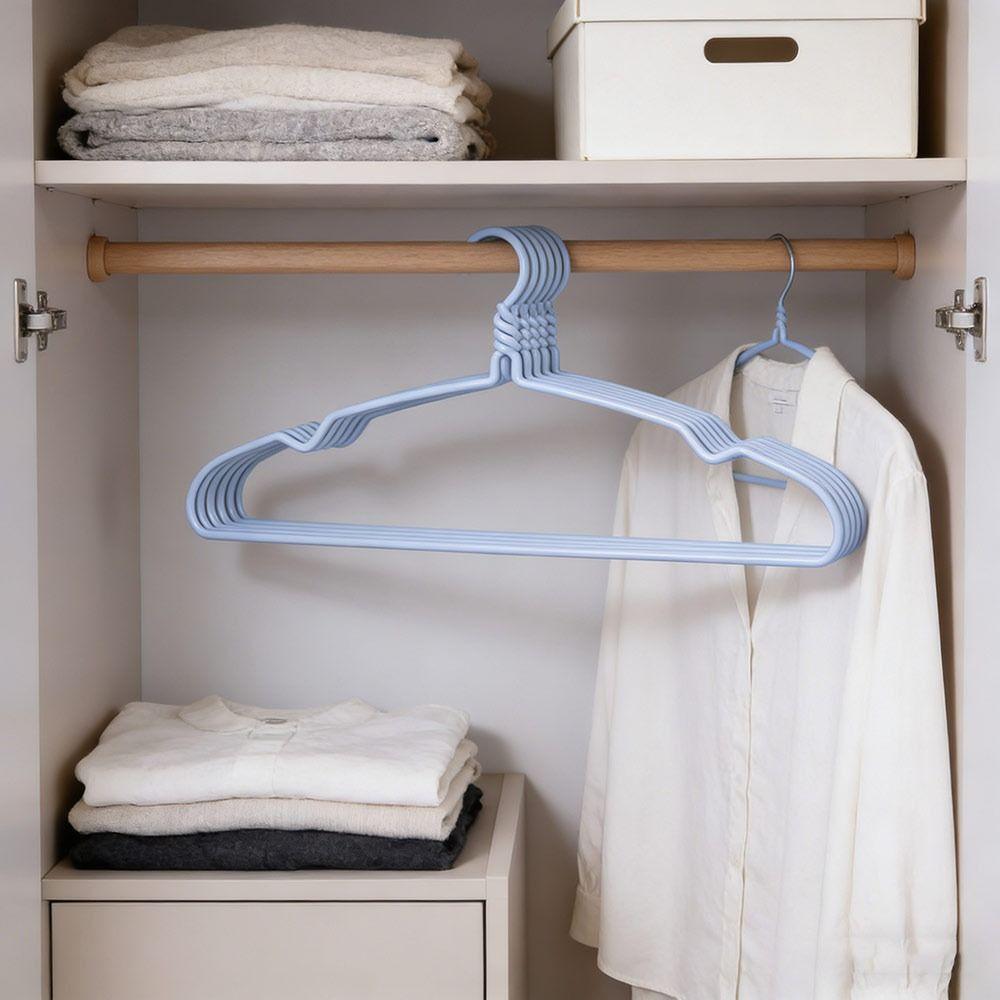 Durable 43cm Clothes Hangers Non Slip Stainless Steel Clothes Rack Clothes Storage Hangers Clothe