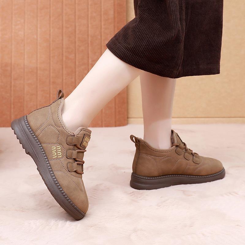 Winter Neue Damen Freizeit Baumwollschuhe mit Fleece für Wärme Modisch und vielseitig Rutschfest und langlebig Kostenloser Versand