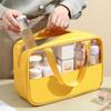 Women PU Cosmetic Storage Bag Portable Travel Wash Bag Fitness Large Capacity Cosmetic Organizer Waterproof Transparent PVC