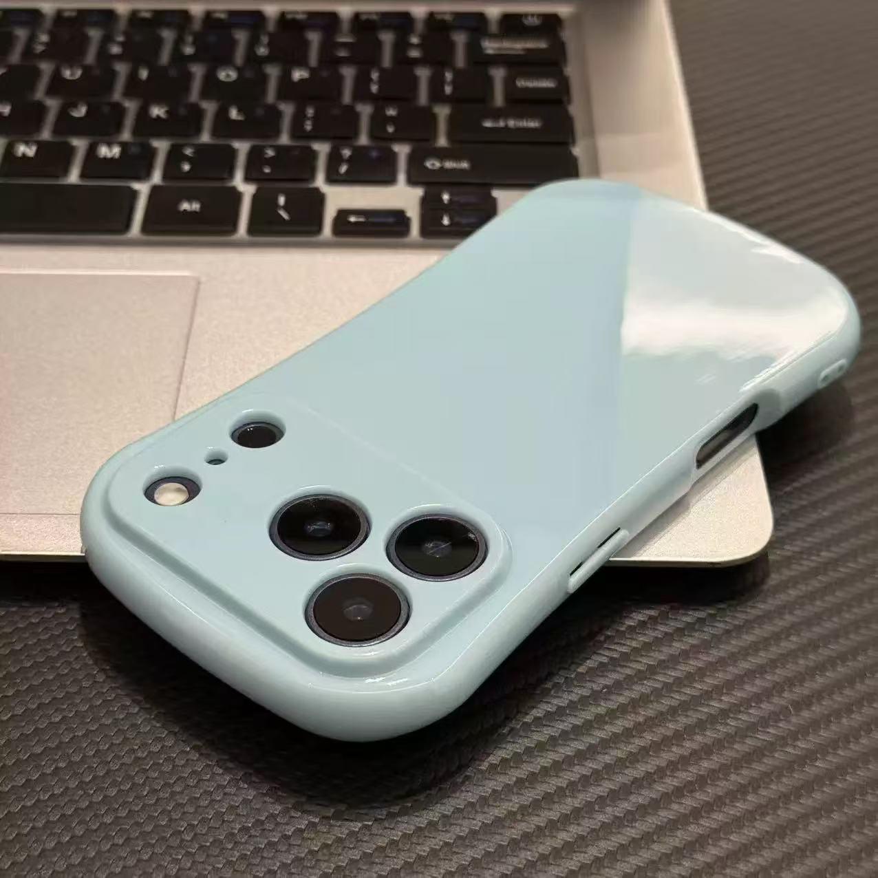 

Slim Silicone Waist Phone Case for Apple 17/16pro/15pro/14/13 - Solid Color, Soft and Durable, Cross-Border Compatible 13PRO MAX (6.7-inch) синий