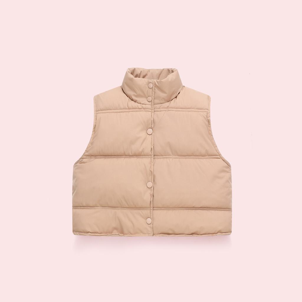 Children's Vest Thickened Autumn/Winter Vest Stylish Outerwear Vest Short-Sleeve Loose-Fit Jacket for Boys & Girls