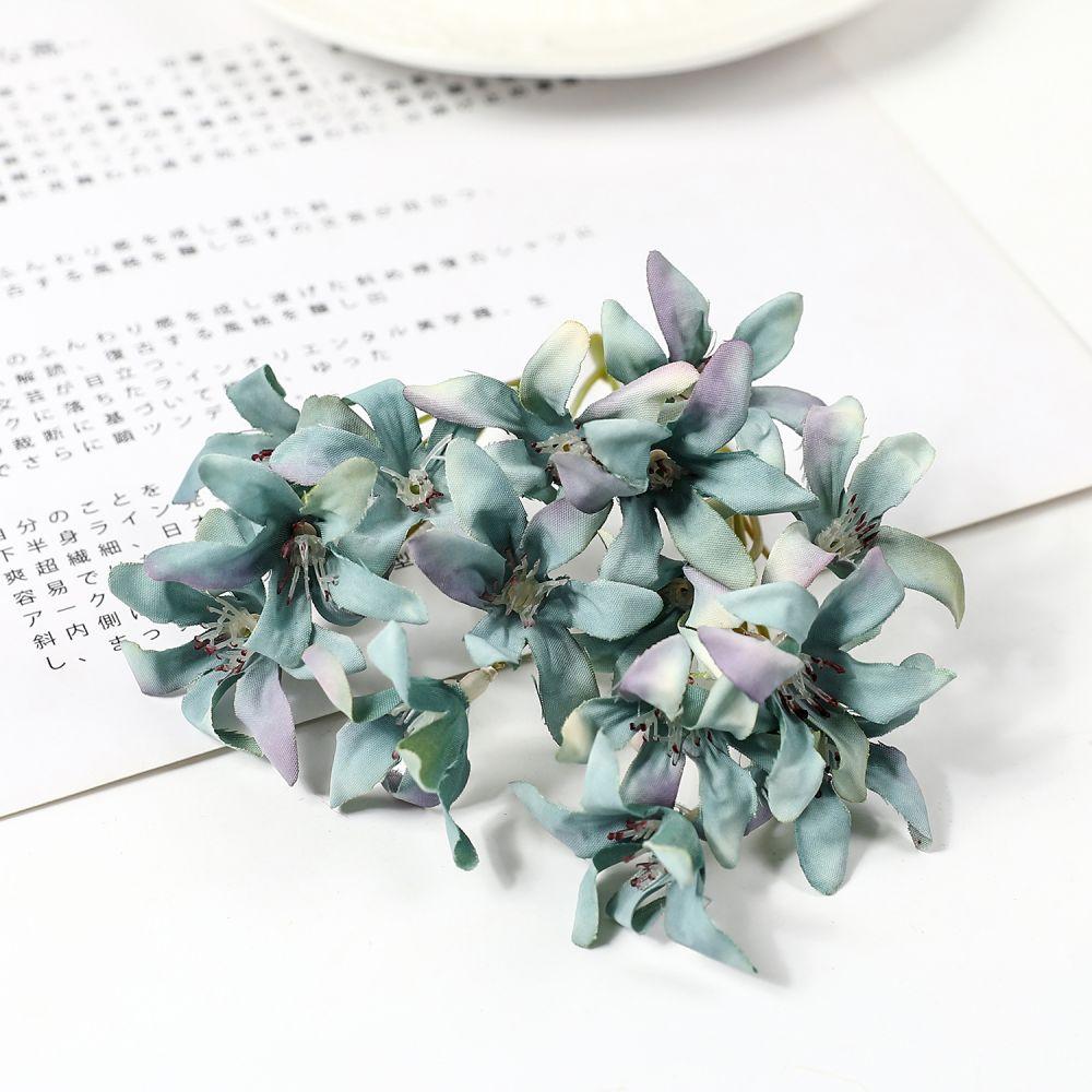 20PCs Silk Artificial Orchid Flowers Head Fake Flowers For Home Room Wedding Decoration DIY Vases Garland Gifts Accessories