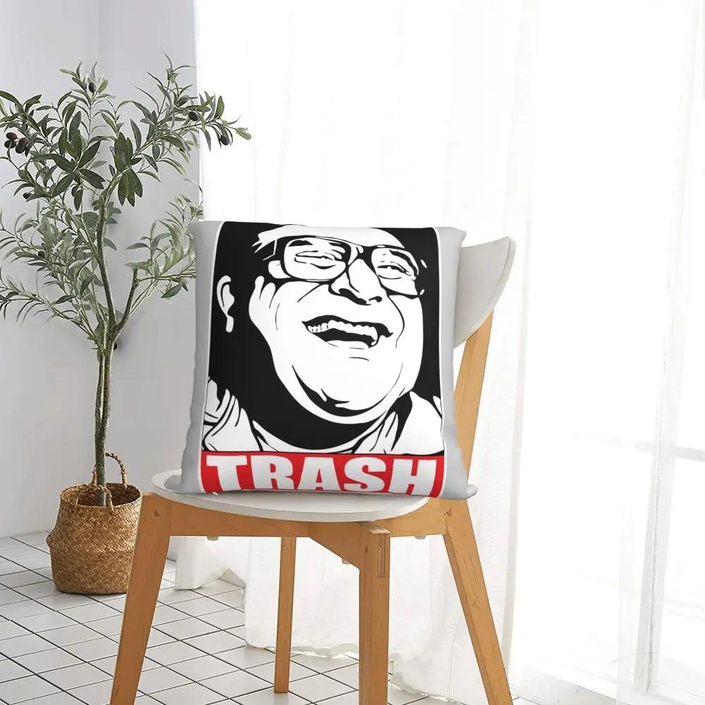 Danny Trash Devito Meme Roligt Ansikte Kuddfodral Tryck Polyester Kuddeöverdrag Gåva Kuddfodral Överdrag Hem Drop Shipping