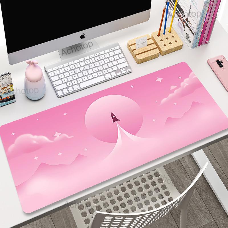 Pink Clouds Mouse Pad Gamer Mousepads Big Gaming Mousepad Kawaii XXL Mouse Mat Large Keyboard Mat xcm Desk Pad For Computer