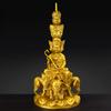 Brass Samantabhadra Bodhisattva Statue Buddhist Statue Decorative Home Entryway Display