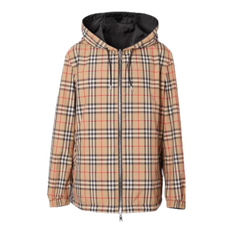

Чоловіча двостороння куртка з капюшоном у клітинку Burberry M